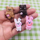 Bear Charm Bunny Pendant Jewelry Making Earring Accessory