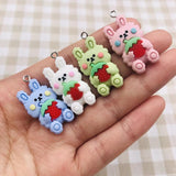 Bear Charm Bunny Pendant Jewelry Making Earring Accessory
