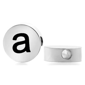5pcs/Lot Stainless Steel DIY Alphabet Disc Letter Beads Bracelet Making A-Z