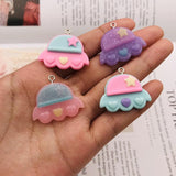 10pcs Colorful Resin Flatback Charms for DIY Jewelry Making & Scrapbooking