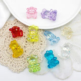 10pcs Candy Crystal Bear Pendant for DIY Jewelry Making