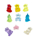 10pcs Candy Crystal Bear Pendant for DIY Jewelry Making