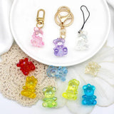 10pcs Candy Crystal Bear Pendant for DIY Jewelry Making