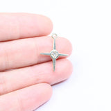 10pcs Star Stone Coin Charms Pendant DIY Necklace
