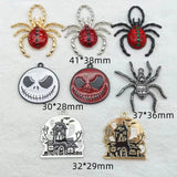 10pcs Halloween Spider Ghost Enamel Charms DIY Jewelry Making Pendants