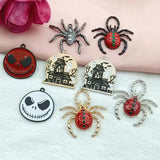 10pcs Halloween Spider Ghost Enamel Charms DIY Jewelry Making Pendants