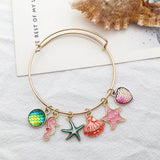 Enamel Charm Starfish Shell Mermaid Jellyfish Dolphin Pendant DIY Jewelry Making