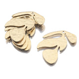 10Pcs Brass Leaves Hammered Charms Leaf Pendant for DIY Wicca Jewelry