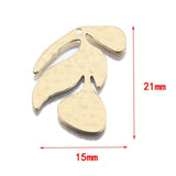 10Pcs Brass Leaves Hammered Charms Leaf Pendant for DIY Wicca Jewelry