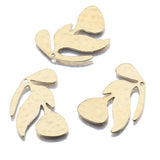 10Pcs Brass Leaves Hammered Charms Leaf Pendant for DIY Wicca Jewelry