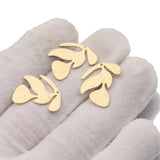 10Pcs Brass Leaves Hammered Charms Leaf Pendant for DIY Wicca Jewelry