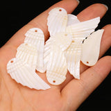 Natural Freshwater Shell Tree Leaf Pendant Beads Jewelry Making DIY Necklace