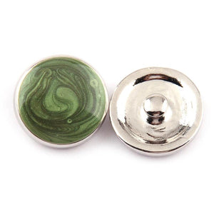 Alloy Enamel Charm DIY Snap Button Metal Charms - Set of 3
