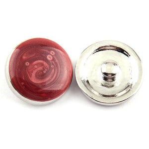 Alloy Enamel Charm DIY Snap Button Metal Charms - Set of 3