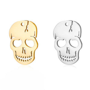 5Pcs Stainless Steel Skull Head Charms for Jewelry Making