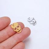 5Pcs Stainless Steel Skull Head Charms for Jewelry Making