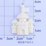 10Pcs Castle Resin Charms DIY Jewelry Making Pendants Earring Necklace Keych