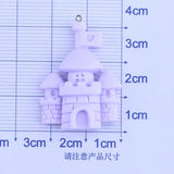 10Pcs Castle Resin Charms DIY Jewelry Making Pendants Earring Necklace Keych