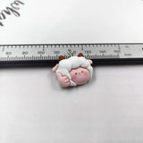 10pcs Animal Charms Resin Pig Sheep Panda Fox Pendant DIY Jewelry Making