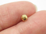 100pcs Faceted Brass Spacer Beads 3.7x3.4mm - R1424