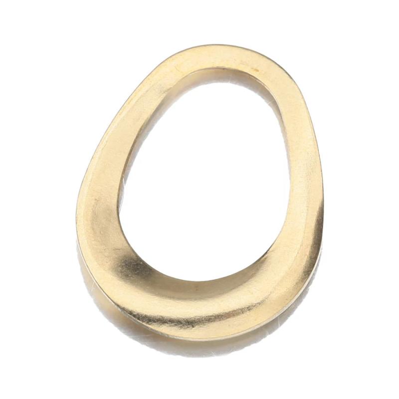 10pcs Raw Brass Oval Charms Hollow Teardrop Resin Frame DIY Jewelry Making