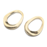 10pcs Raw Brass Oval Charms Hollow Teardrop Resin Frame DIY Jewelry Making