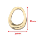 10pcs Raw Brass Oval Charms Hollow Teardrop Resin Frame DIY Jewelry Making