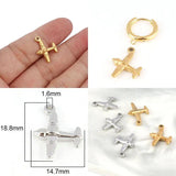5pcs Stainless Steel Airplane Charms for DIY Jewelry Making