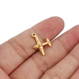 5pcs Stainless Steel Airplane Charms for DIY Jewelry Making