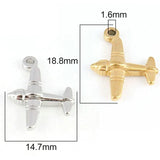 5pcs Stainless Steel Airplane Charms for DIY Jewelry Making