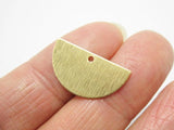 30pcs Brass Charms Textured Half Round Raw Brass Pendant