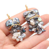 Irregular Shape Pearl Pendant DIY Jewelry Making Charms 25x45mm