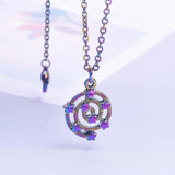 15pcs Openwork Spiral Star Pentagram Planet Night Rainbow Charms Pendant