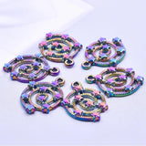 15pcs Openwork Spiral Star Pentagram Planet Night Rainbow Charms Pendant