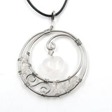 XSM Reiki Healing Natural Stone Crystal Heart-shaped Pendant