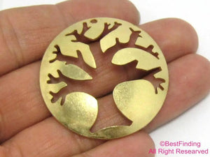 6pcs Brass Tree pendant 40mm earrings findings R456