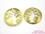 6pcs Brass Tree pendant 40mm earrings findings R456