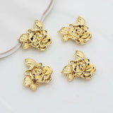10pcs Zinc Alloy Rose Flowers Charms 20mm DIY Bangles Nickel