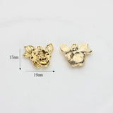 10pcs Zinc Alloy Rose Flowers Charms 20mm DIY Bangles Nickel
