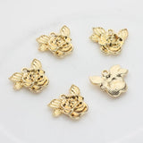 10pcs Zinc Alloy Rose Flowers Charms 20mm DIY Bangles Nickel