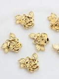 10pcs Zinc Alloy Rose Flowers Charms 20mm DIY Bangles Nickel