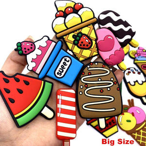 10PCS Cartoon PVC Ice Cream DIY Jewelry Pendants Refrigerator Magnet