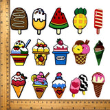 10PCS Cartoon PVC Ice Cream DIY Jewelry Pendants Refrigerator Magnet
