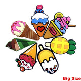 10PCS Cartoon PVC Ice Cream DIY Jewelry Pendants Refrigerator Magnet