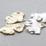 Solid Brass Ginkgo Leaf Charm - 29x22mm