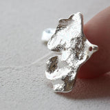 Solid Brass Ginkgo Leaf Charm - 29x22mm