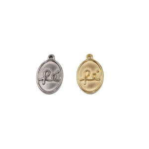 5pcs 12*19mm Stainless Steel Oval Charms Pendant 2 Colors