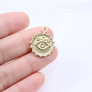 5pcs Stainless Steel High Eye Charms Pendant for DIY Jewelry
