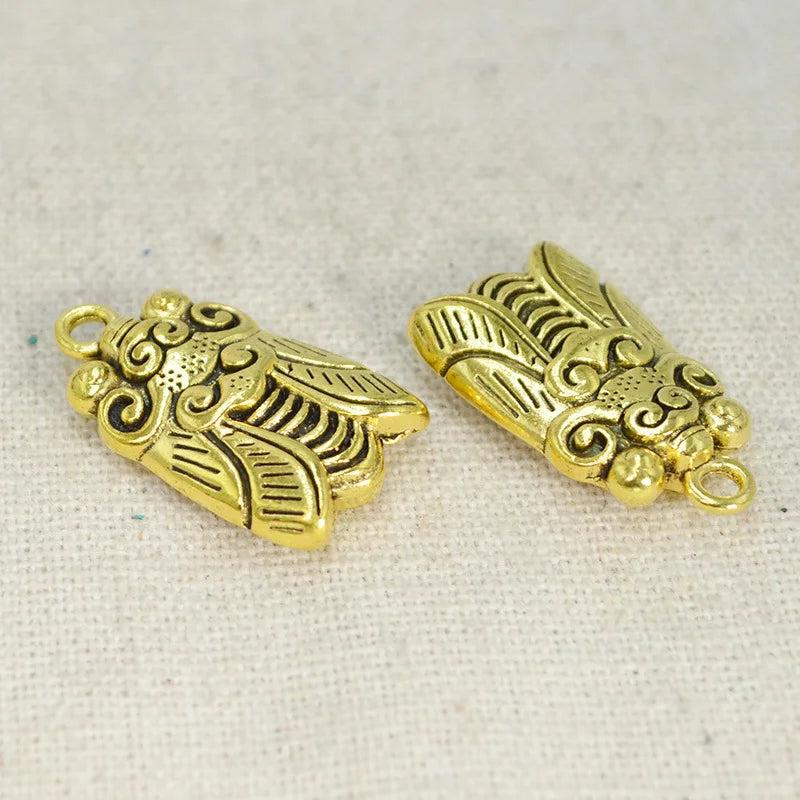 10PCS 15x25mm Cicada Charms Pendant DIY Jewelry Accessories