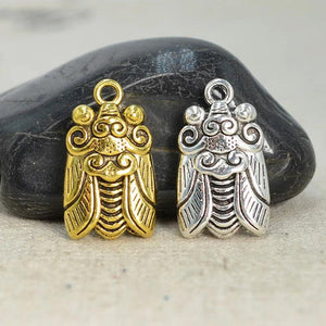 10PCS 15x25mm Cicada Charms Pendant DIY Jewelry Accessories